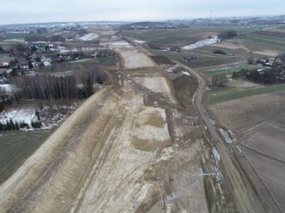 Budowa Drogi Ekspresowej S-7 Widoma – Kraków w km 648+100 (28.01.2023)