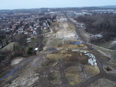 Budowa Drogi Ekspresowej S-7 Widoma – Kraków w km 657+900 (28.01.2023)