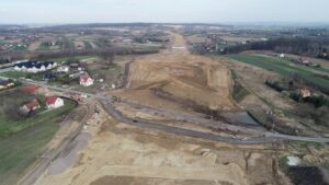 Budowa Drogi Ekspresowej S7 Widoma – Kraków w km 647+000 Węzeł Łuczyce (25.03.2023)