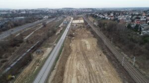 Budowa Drogi Ekspresowej S7 Widoma – Kraków w km 655+800 (25.03.2023)