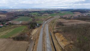 Budowa Drogi Ekspresowej S-7 Widoma – Kraków w km 643+300 (25.02.2024)