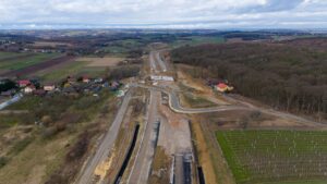 Budowa Drogi Ekspresowej S-7 Widoma – Kraków w km 643+900 (25.02.2024)
