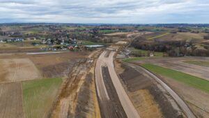 Budowa Drogi Ekspresowej S-7 Widoma – Kraków w km 649+200 (25.02.2024)