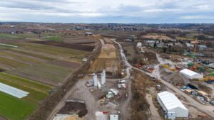 Budowa Drogi Ekspresowej S-7 Widoma – Kraków w km 653+100 (25.02.2024)