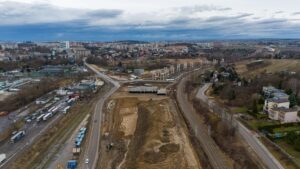 Budowa Drogi Ekspresowej S-7 Widoma – Kraków w km 655+200 (25.02.2024)