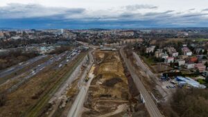 Budowa Drogi Ekspresowej S-7 Widoma – Kraków w km 655+500 (25.02.2024)