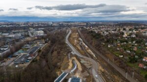 Budowa Drogi Ekspresowej S-7 Widoma – Kraków w km 656+200 (25.02.2024)